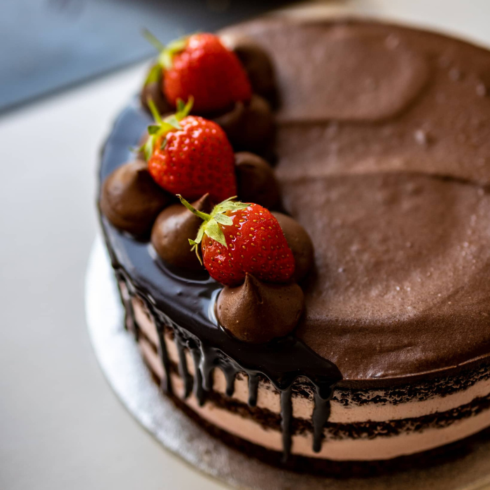 Chocolate and Strawberry Cake