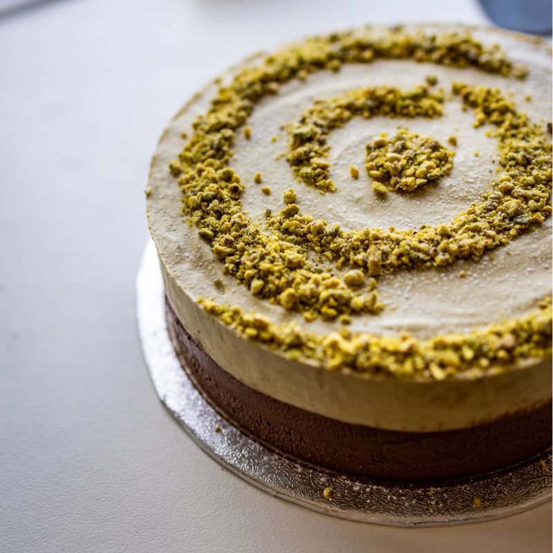 Pistachio And Chocolate Mousse Cake
