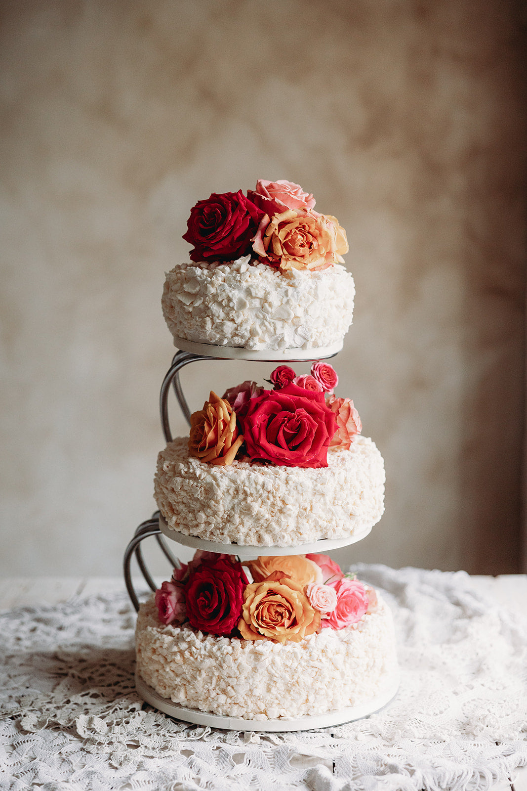 3 tier wedding cake
